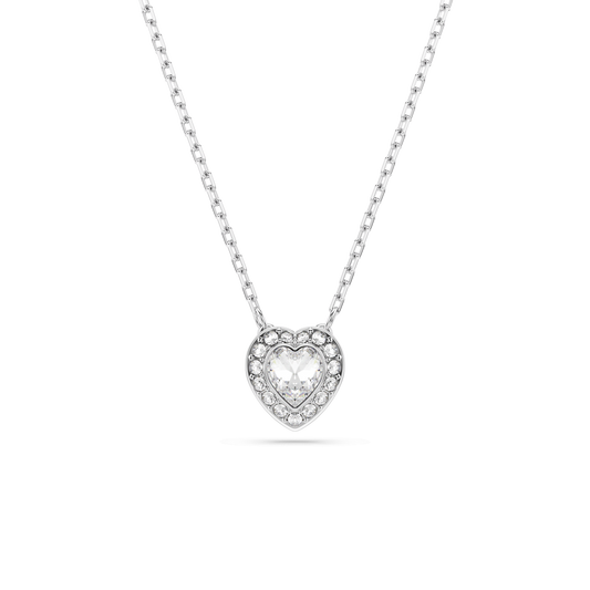 Ariana Grande x Swarovski pendant, Mixed cuts, Heart, White, Rhodium plated