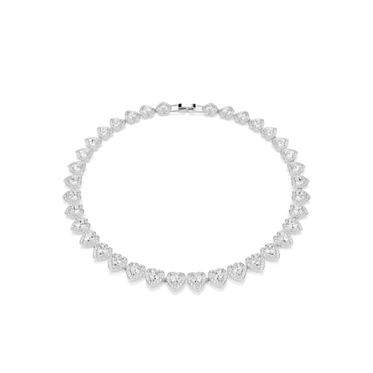 Ariana Grande x Swarovski necklace, Mixed cuts, Heart, White, Rhodium plated