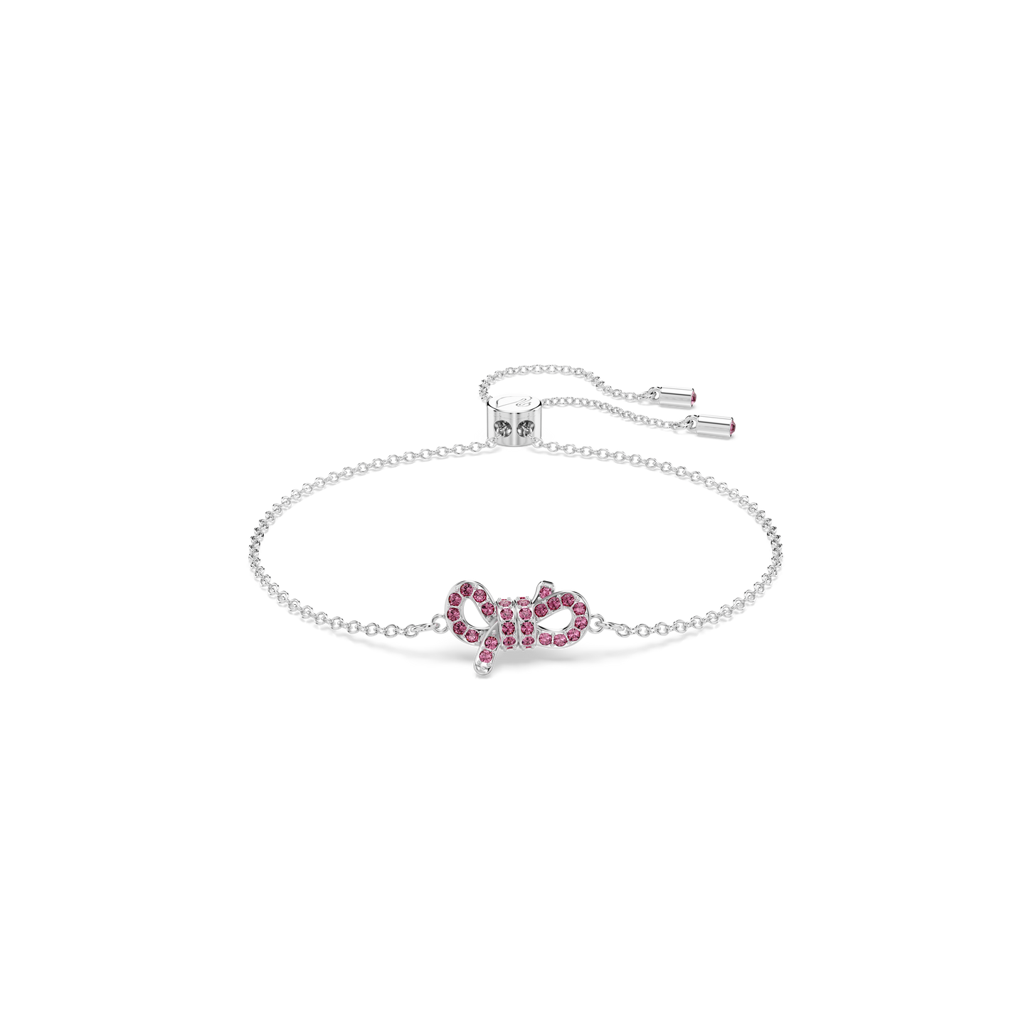 Swarovski Lifelong Bow bracelet, Bow, Pink, Rhodium plated