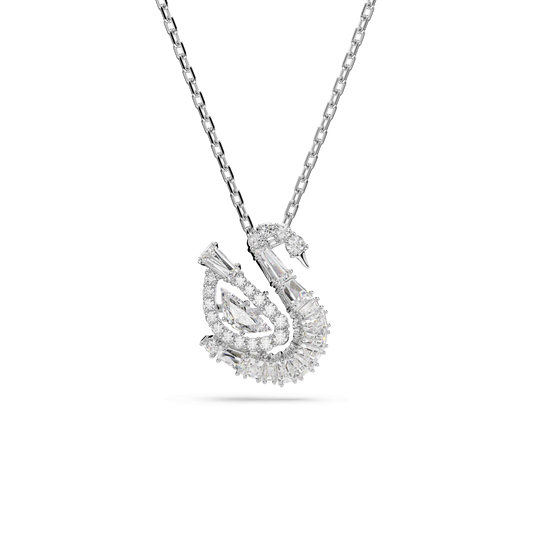 Swan pendant, Mixed cuts, Swan, White