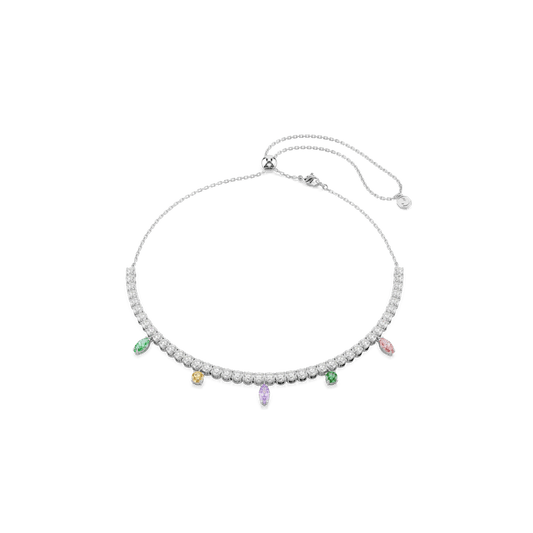 Ariana Grande x Swarovski necklace, Mixed cuts, Multicolored, Rhodium plated