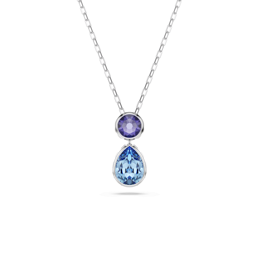 Chroma pendant, Mixed cuts, Multicolored, Rhodium plated