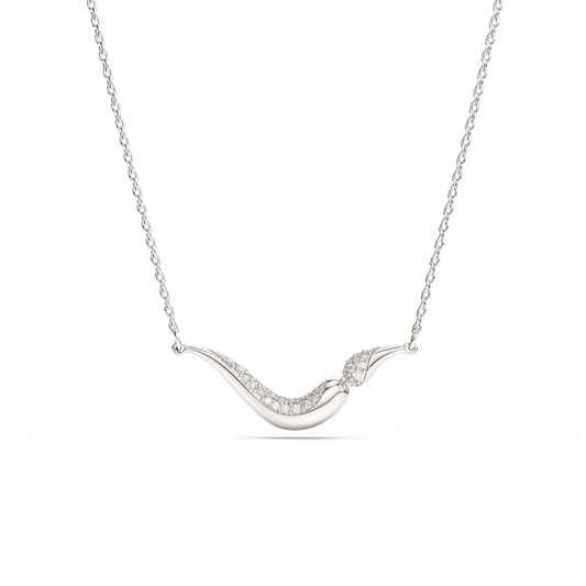 Swarovski Classica necklace, Round cut, White, Sterling silver