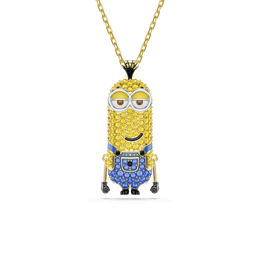Minions Kevin pendant, Pavé, Multicolored, 18K gold finish
