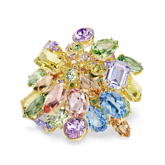 Gema cocktail ring, Mixed cuts, Multicolored, 18K gold finish