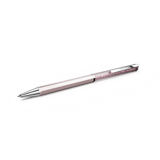 Crystalline ballpoint pen, Pink lacquered, Chrome plated