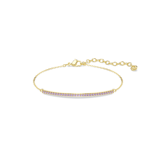Only bracelet, Round cut, Purple, 18K gold finish