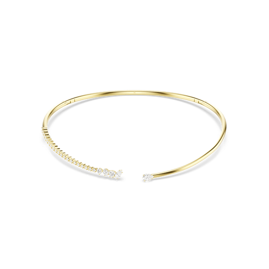 Mesmera choker, Mixed cuts, White, 18K gold finish