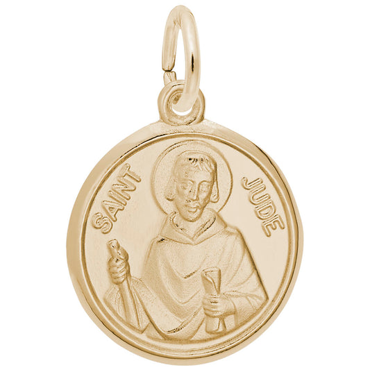 St. Jude Disc Charm - Faith Symbol Jewelry for Hope & Protection 6091