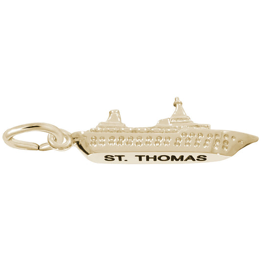 St. Thomas Cruise Ship Charm - Travel Island Jewelry Keepsake 6105