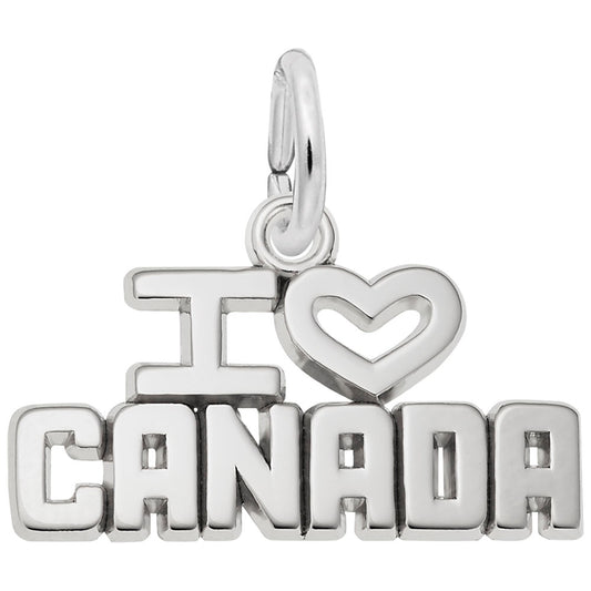 I Love Canada Charm - Celebrate Your Patriotism with Style 6133