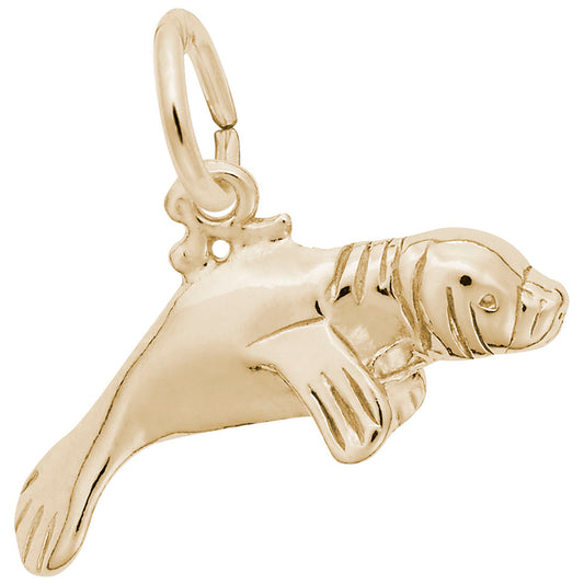 Charming Manatee Pendant - Nautical Sea Life Jewelry for Ocean Lovers 6144