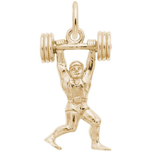 Football Body Builder Charm - Unique Sports Jewelry for Fans 6148