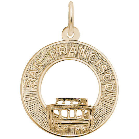 San Francisco Cable Car Charm - Travel Jewelry for Adventurers 6189
