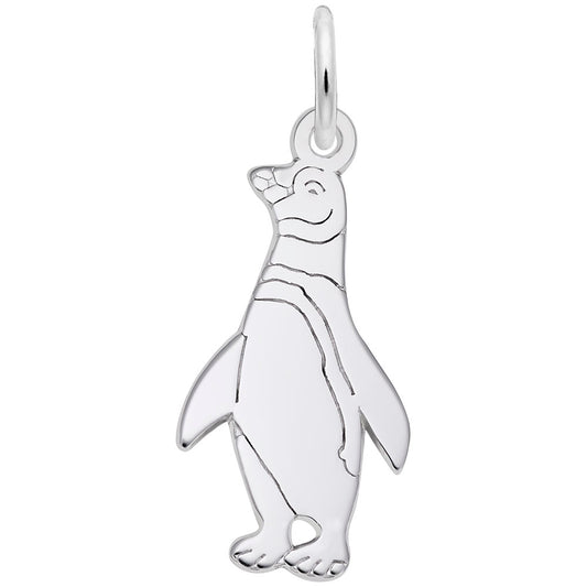 Flat Penguin Charm - Adorable Zoo Animal Jewelry for Pet Lovers 6203