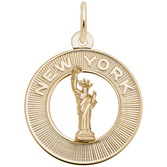 New York Statue of Liberty Ring Charm - Travel Souvenir Jewelry 6222