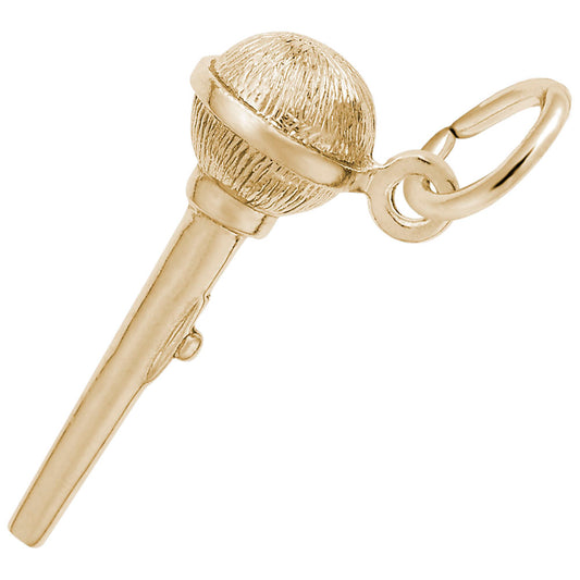 Sterling Silver Microphone Charm for Music Lovers & Collectors 6233