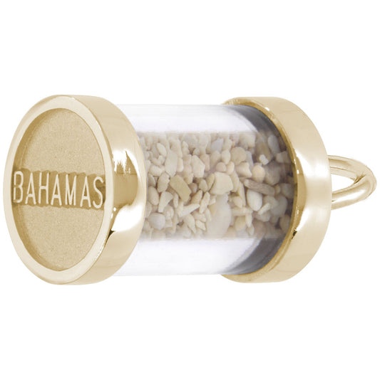 Bahamas Sand Capsule Charm - Unique Travel Keepsake Jewelry 6242