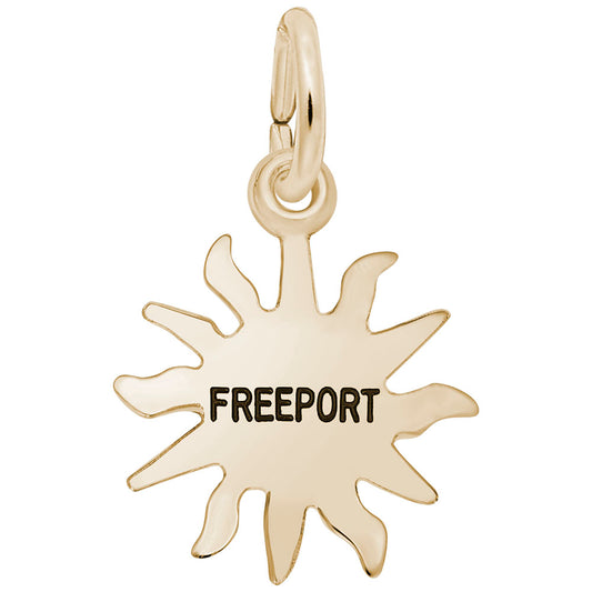 Freeport Sun Small Charm - Travel Island Jewelry for Adventurers 6262