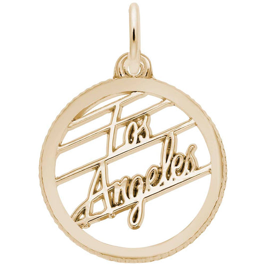 Los Angeles Disc Charm - Travel Souvenir Jewelry for Adventurers 6264