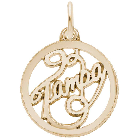 Florida Tampa Disc Charm - Travel Souvenir Jewelry for Collectors 6295