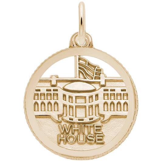 White House Disc Charm - Travel Souvenir Jewelry for Collectors 6376