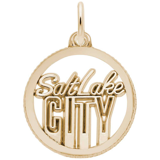 Salt Lake City Disc Charm - Travel Souvenir Jewelry for Adventurers 6388