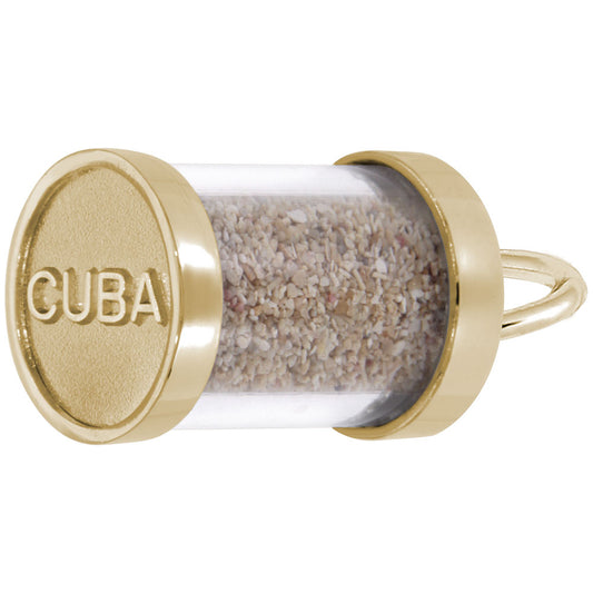 Cuba Sand Capsule Charm - Unique Travel Keepsake for Island Lovers 6408