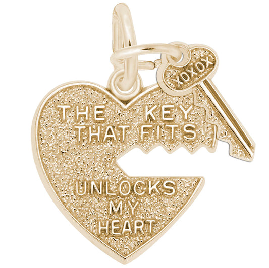 Key That Fits Heart Charm - Unique Heart-Shaped Jewelry Accessory 6431