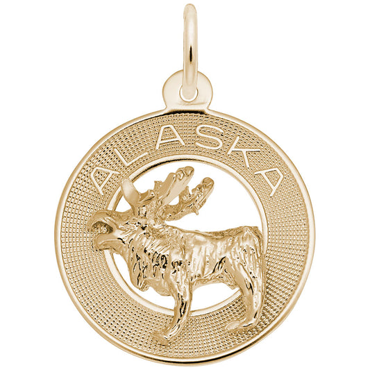 Alaska Moose Ring Charm - Travel Souvenir Jewelry for Adventurers 6467
