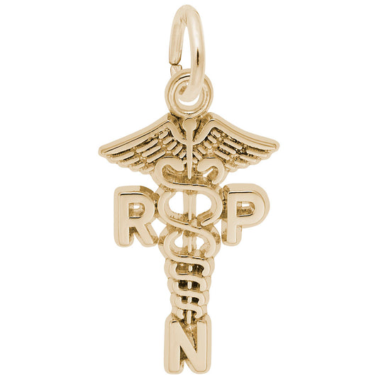Registered Practical Nurse Caduceus Charm for Medical Professionals 6475