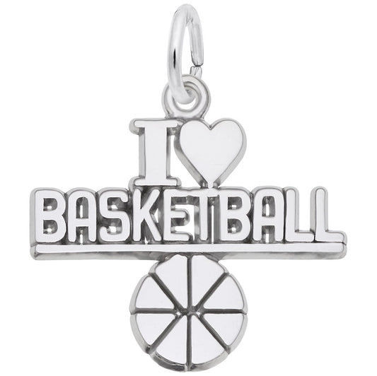 I Love Basketball Charm - Perfect Gift for Basketball Fans 6557