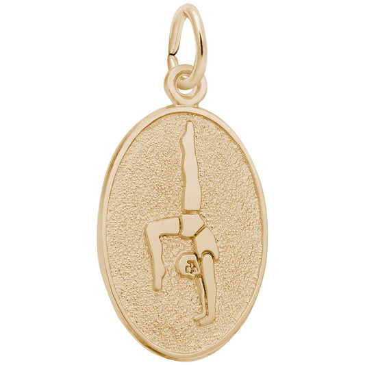 Personalized Gymnast Oval Disc Charm - Perfect for Sports Lovers 6558