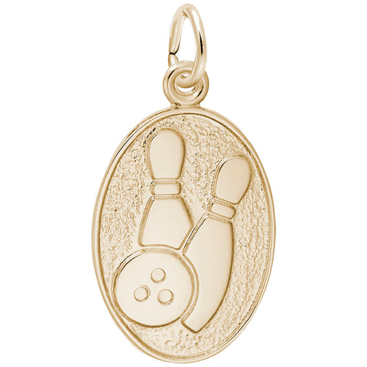 Bowling Oval Disc Charm - Perfect Gift for Bowling Enthusiasts 6562