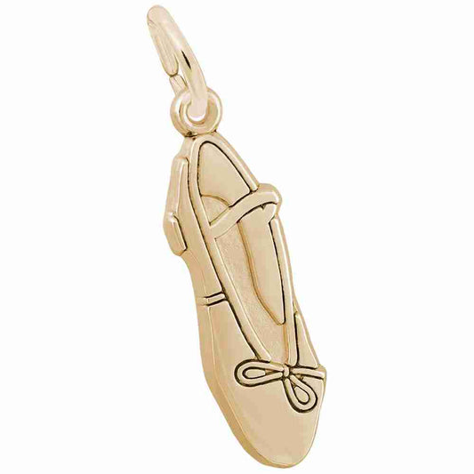 Elegant Ballet Slipper Charm for Dance Lovers - Rembrandt Charms 6576