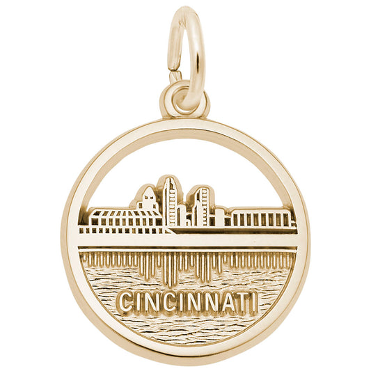 Cincinnati Skyline Charm - Travel Souvenir Jewelry for Ohio Lovers 7711