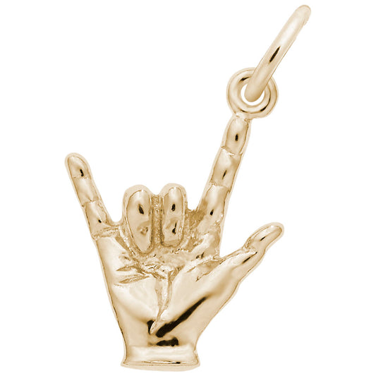 I Love You Hand Sign Charm for Weddings & Special Occasions 7794