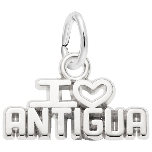 I Love Antigua Charm - Travel Souvenir Jewelry for Island Lovers 7810