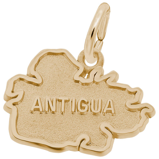 Antigua Map Charm - Travel Jewelry for Island Lovers 7868