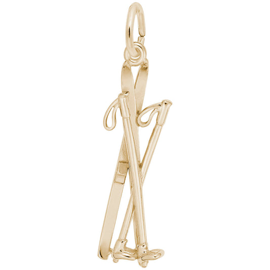Premium Skiing Skis Charm - Perfect for Sports Jewelry Lovers 7930