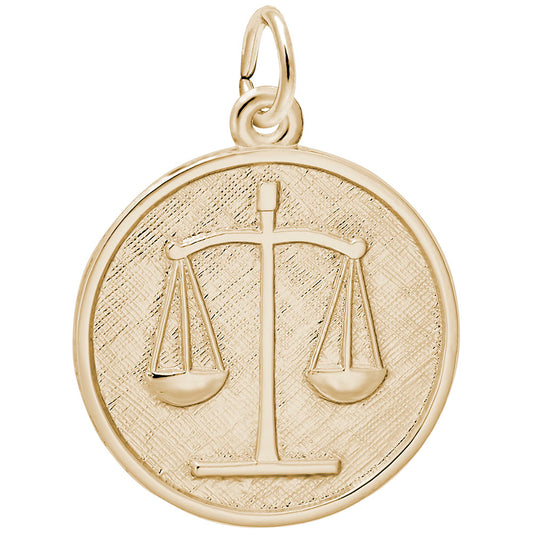 Scales of Justice Disc Charm for Travel Lovers - Washington D.C. 7938