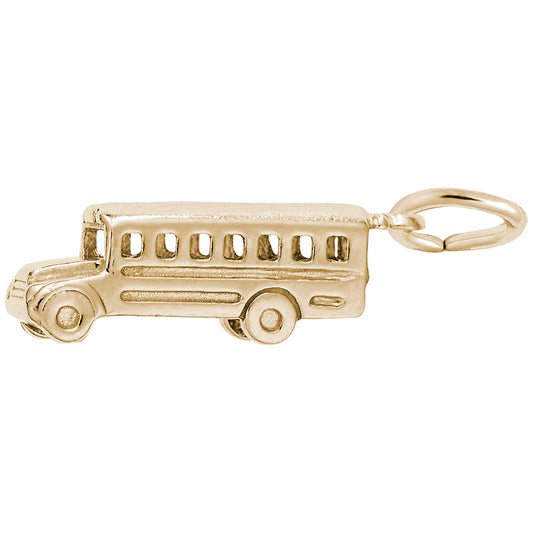 School Bus Charm - Perfect for Transportation Jewelry Collection 8152
