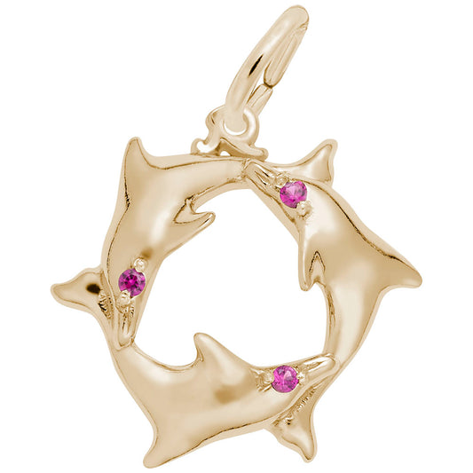 Elegant Dolphin Ring Charm - Nautical Sea Life Jewelry Accessory 8244