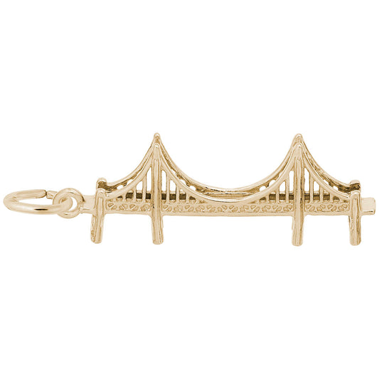 Golden Gate Bridge Charm with Cables - Travel Souvenir Jewelry 8255