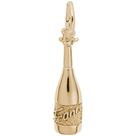 Charming Burgundy Wine Bottle Charm for Travel Lovers 8259