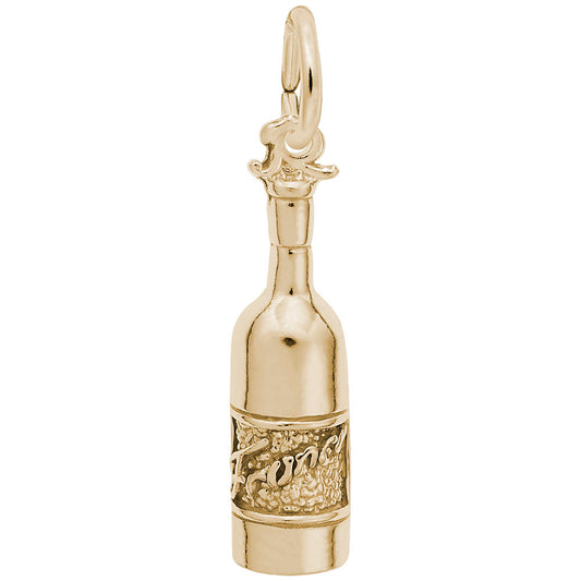 Charming Bordeaux Wine Bottle Charm for Travel Lovers 8262