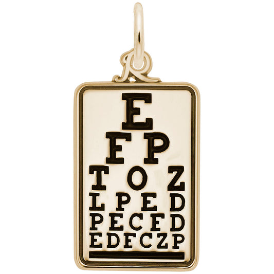 Eye Chart Charm for Medical Professionals - Unique Jewelry Gift 8279