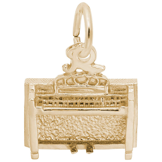 Spinet Charm for Music Lovers - Elegant Musical Instrument Jewelry 8314