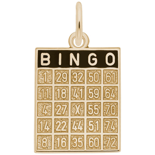 Good Luck Bingo Card Charm for Gamers - Rembrandt Charms 8323