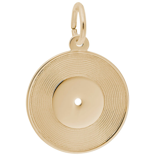 Customizable Record Charm for Awards - Personalized Keepsake 8329